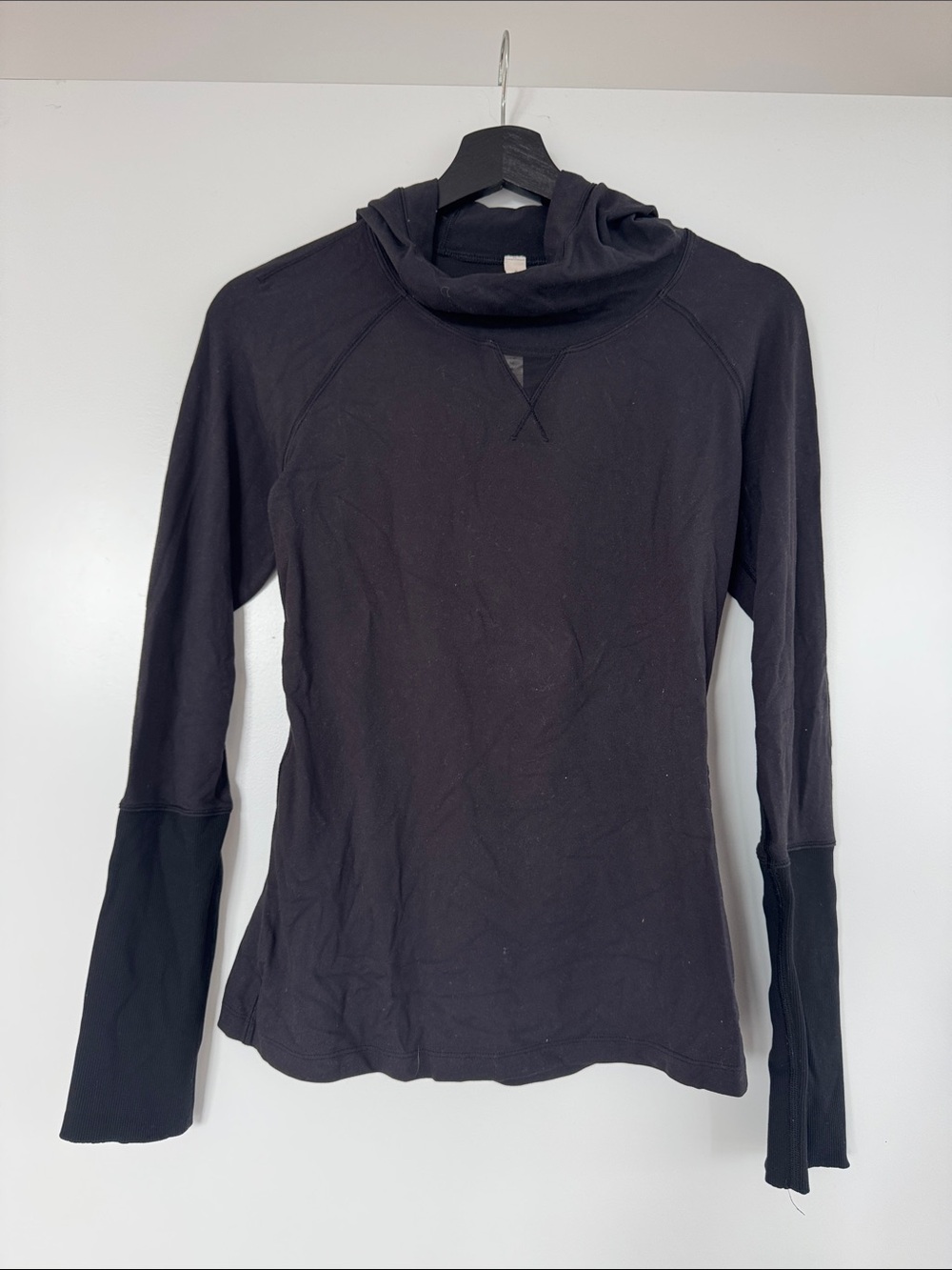 Black Long Sleeve Hooded Lululemon Top